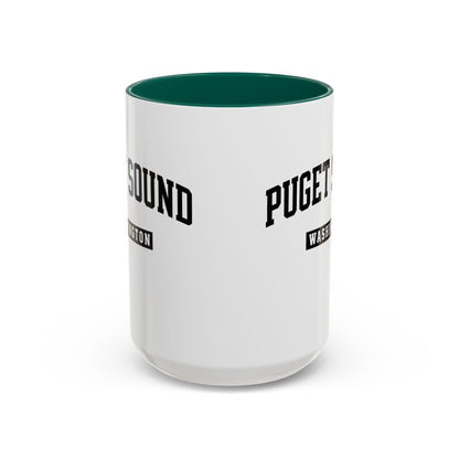 Seattle, Tacoma, Puget Sound Washington Accent Coffee Mug, Tacoma, Puget Sound Gift, Puget Sound WA, Washington Souvenir, Puget Sound Mug