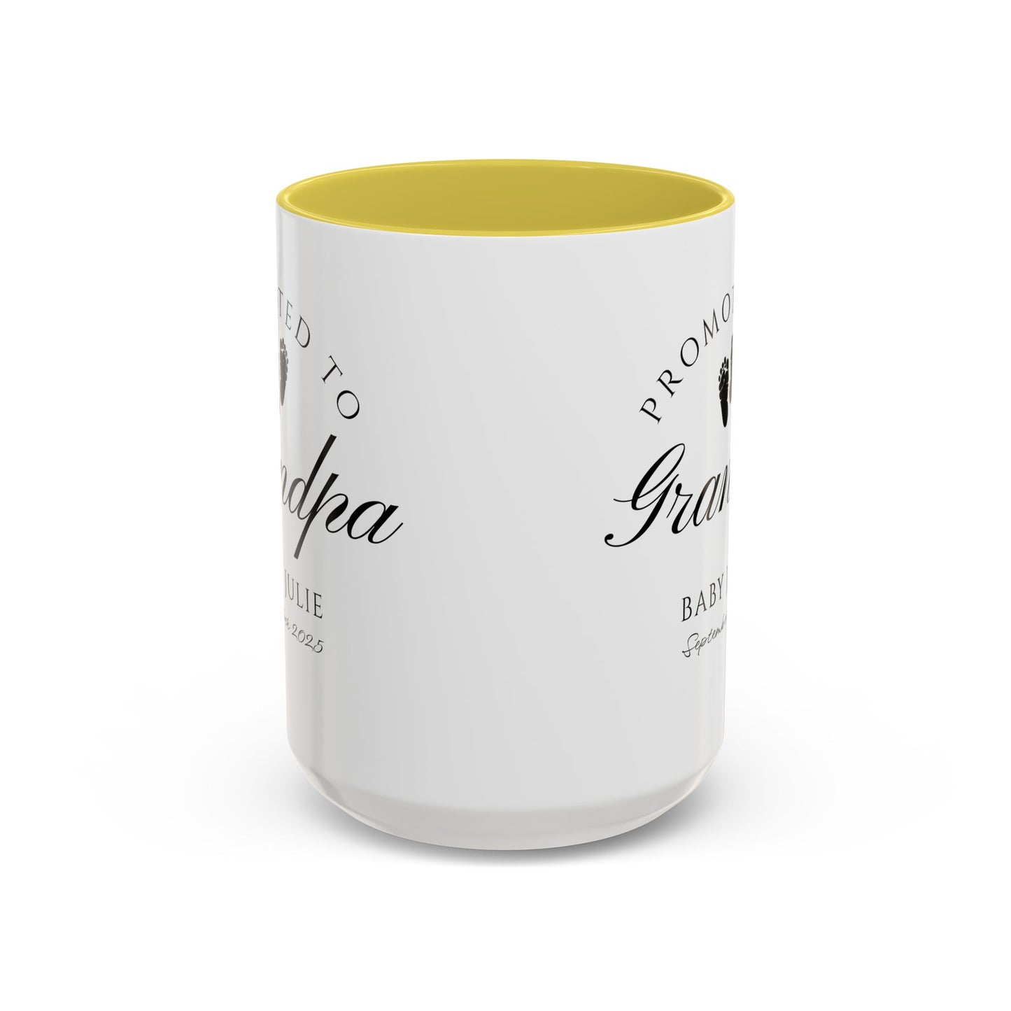 Promoted to Grandpa Mug, Personalized New Grandpa Gift 2025, Custom Baby Announcement Coffee Cup, Pregnancy Reveal for Grandfather, First Grandchild Gift