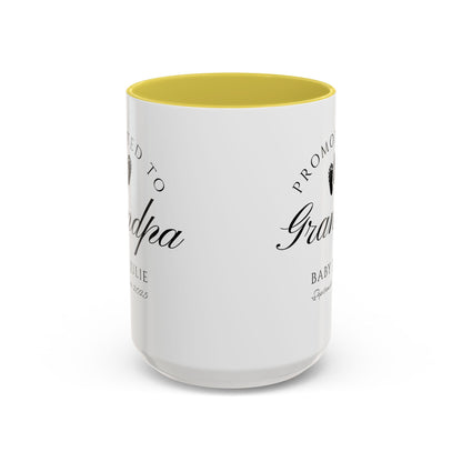 Promoted to Grandpa Mug, Personalized New Grandpa Gift 2025, Custom Baby Announcement Coffee Cup, Pregnancy Reveal for Grandfather, First Grandchild Gift