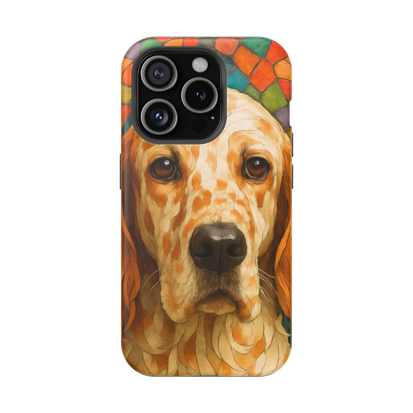 English Setter Mosaic Phone Case, Irish Setter, Dog Phone Case, iPhone Dog Case, Dog iPhone Case, Dog Lover Gift