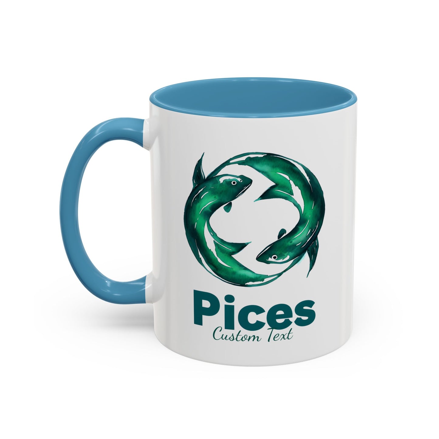 Personalized Pisces Accent Coffee Mug, Zodiac Mug, Astrology Mug, Zodiac Sign Mug, Custom Zodiac Gift, Pisces Birthday Gift