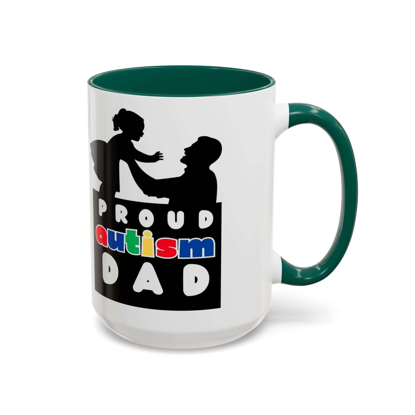 Autism Dad Multi Color Mug, Autism Spectrum Disorder, Neurodiversity Pride Merch, Autism Awareness, Inclusion Matters
