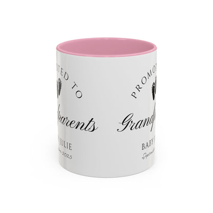 Promoted to Grandparents Mug, Pregnancy Announcement Coffee Cup, Baby Reveal Gift, New Grandparent Mug, Personalized Baby Announcement