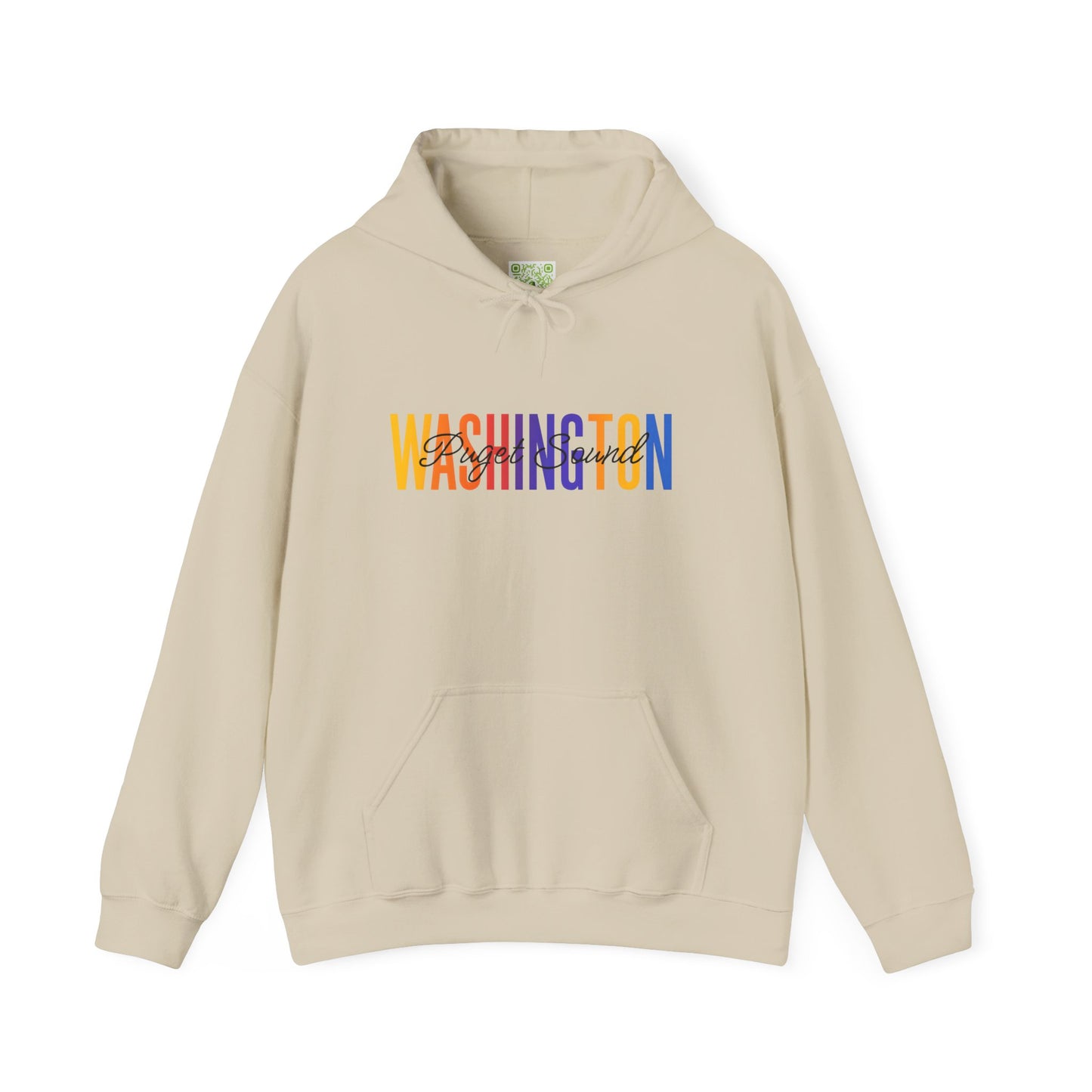 Colorful Puget Sound Washington Hoodie, Tacoma Sweatshirt, Puget Sound Gift, Washington Vacation, Men’s Pullover, Woman's Pullover