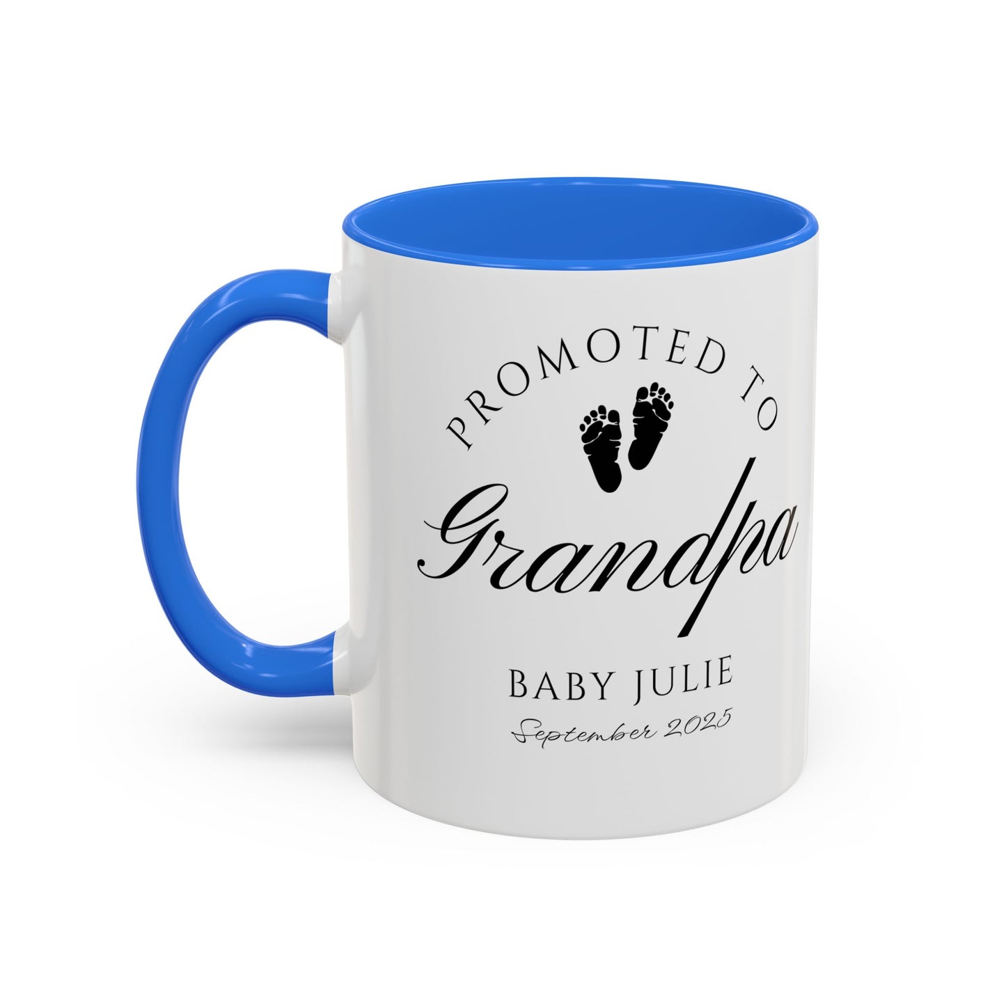 Promoted to Grandpa Mug, Personalized New Grandpa Gift 2025, Custom Baby Announcement Coffee Cup, Pregnancy Reveal for Grandfather, First Grandchild Gift