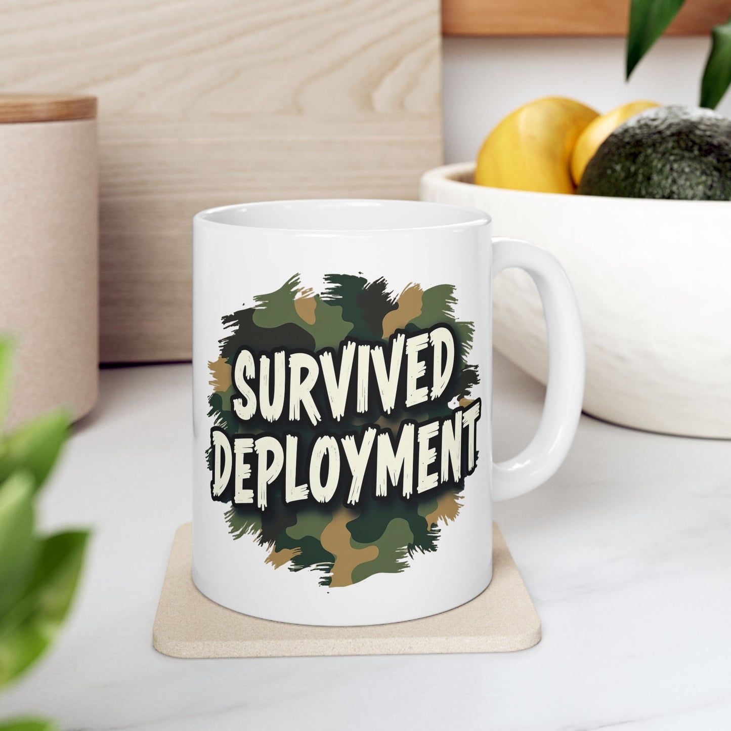 National Guard Survived Deployment Mug, Military Pride, Veteran Coffee Mug, Army National Guard Gift, Veteran Appreciation (11oz & 15oz)