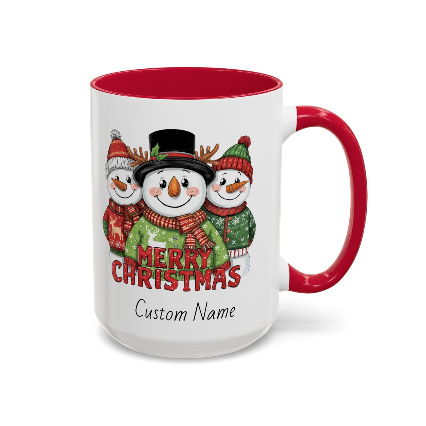 Cheerful Christmas Snowman Mug, Snowman Coffee Mug, Cute Christmas Mug, Snowman Gift for Her, Gift for Neighbors