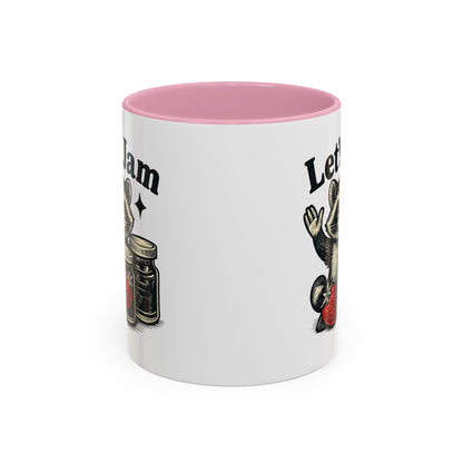 Racoon Mug, Racoon Gifts, Let's Jam Coffee Mug, Strawberry Mug, Cute Summer Mug, Raccoon Strawberry Mug, Funny Raccoon Mug, Trending Now
