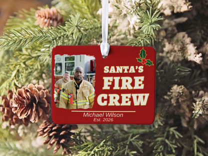 Thin Red Line Firefighter Ornament: Thin Red Line Gift, Custom Firefighter Ornament, Ceramic Keepsake Stocking Stuffer 2026 Present