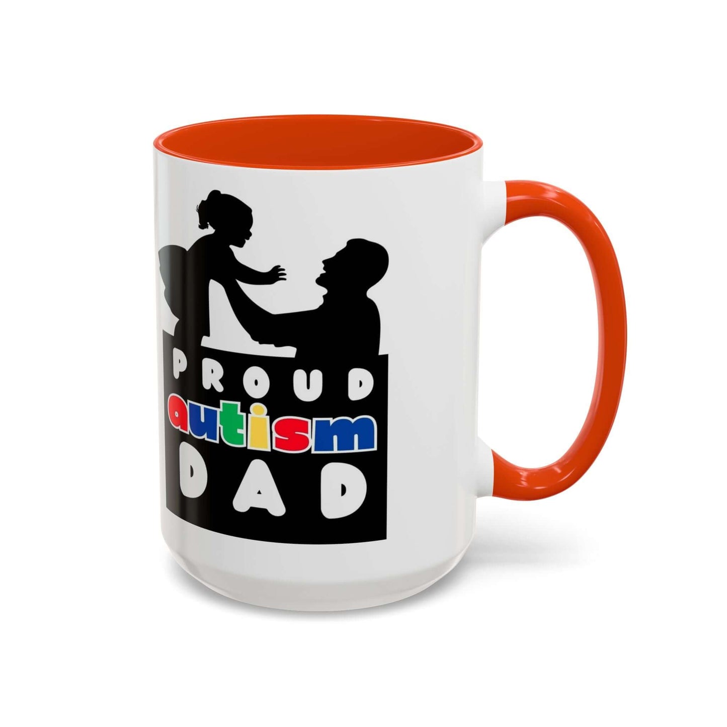 Autism Dad Multi Color Mug, Autism Spectrum Disorder, Neurodiversity Pride Merch, Autism Awareness, Inclusion Matters