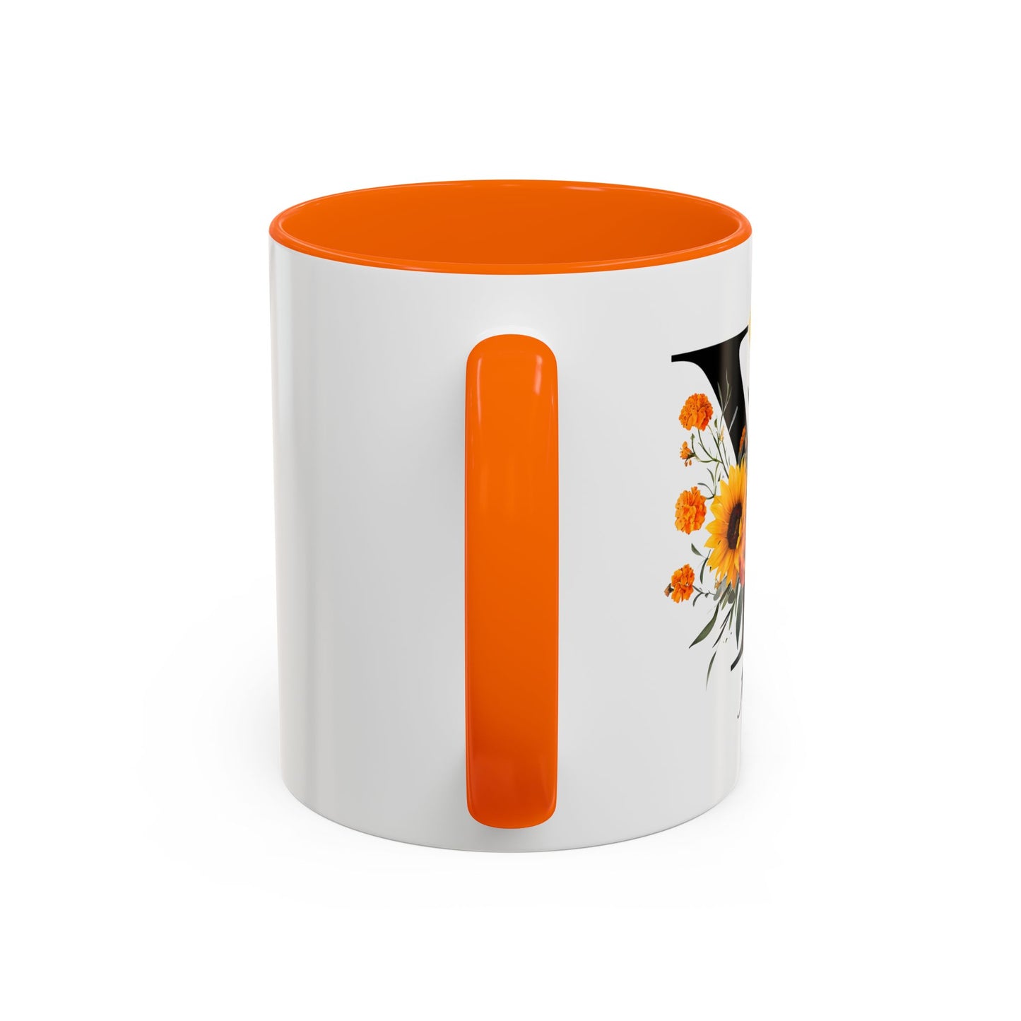 Personalized Floral Monogram - Letter Y - Elegant Accent Coffee Mug – Personalized Mothers Day Gift