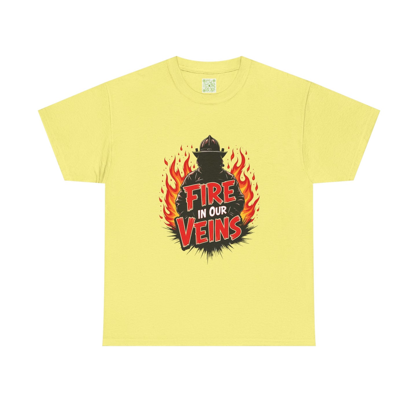 Firefighter Fire in Our Veins TShirt, Firefighter Gift, Firefighting Tee, Thin Red Line, Fireman T-Shirt, Fire Fighting
