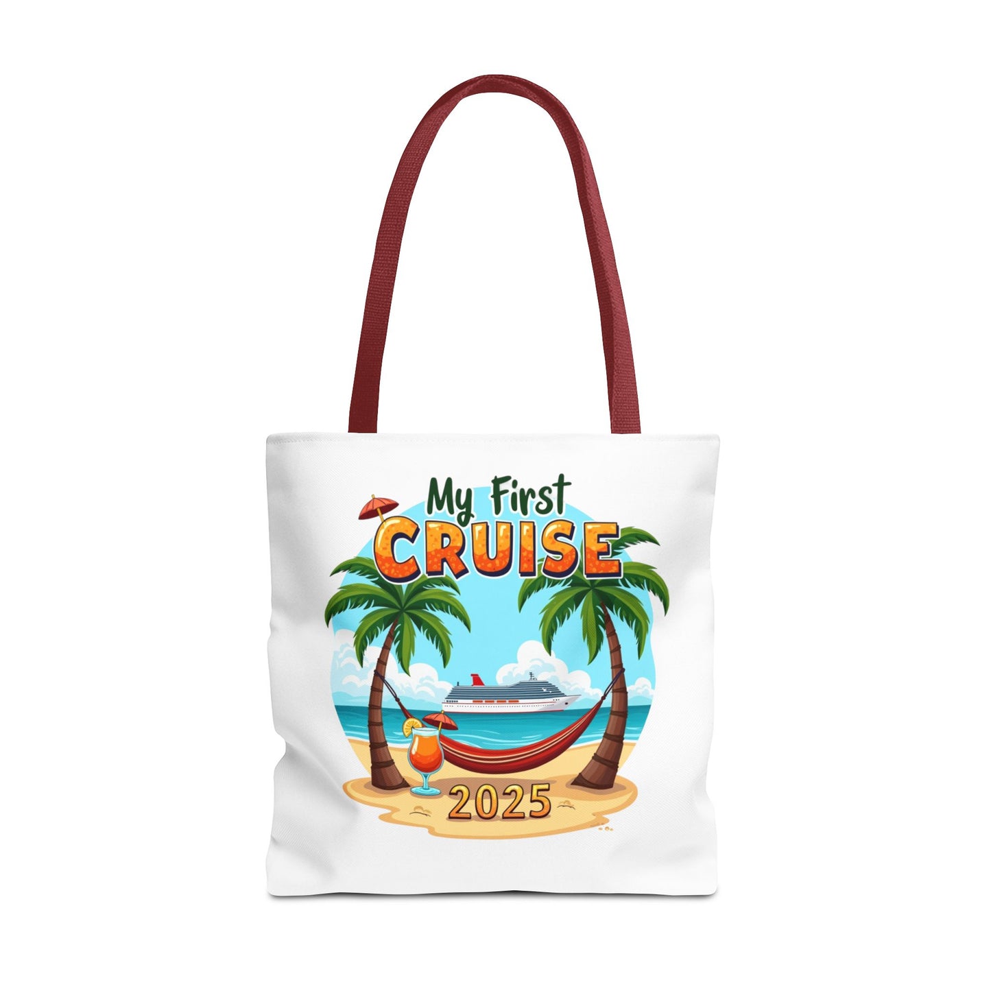 My First Cruise Tropical Tote Bag 2025, Stylish Travel Tote, Cruise Squad 2025 Bag, Family Vacation Gift, Beach Bag