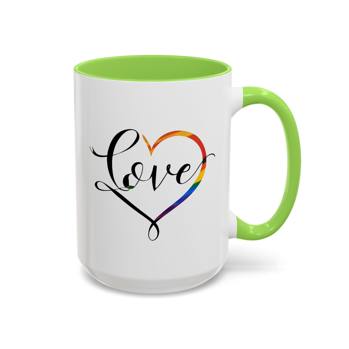 Celebration Rainbow Heart Mug  - Celebrate Diversity and Unity  - Valentine's Gift - Pride Celebration Mug