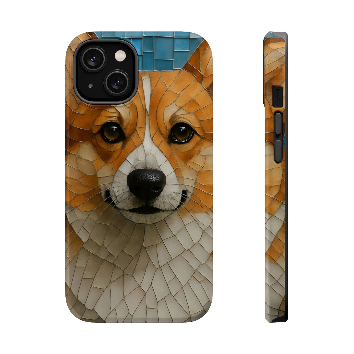 Corgi Mosaic Magnetic Tough Phone Case, Corgi Phone Case, Pembroke Welsh Corgi, Dog iPhone Case, Pet Phone Case