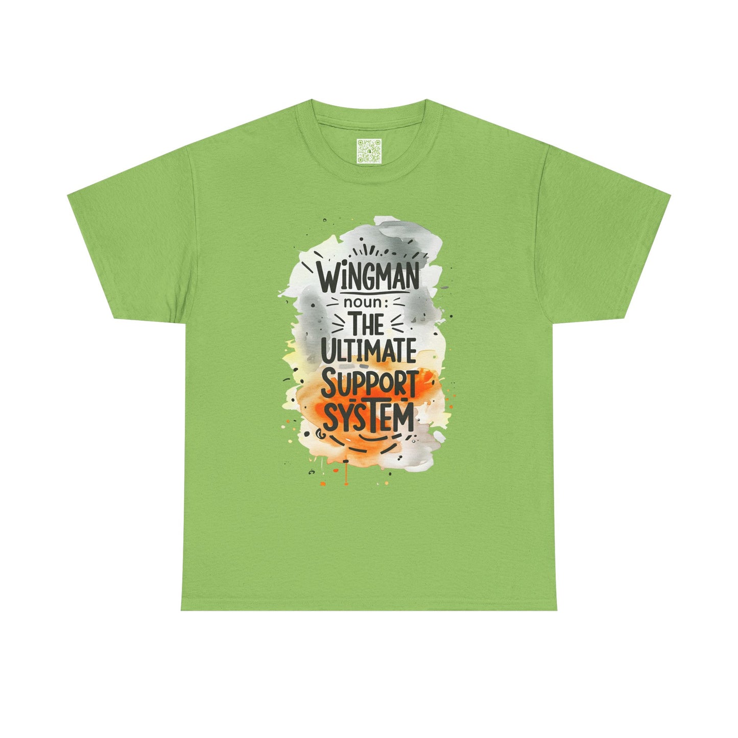 Wingman Ultimate Support System Unisex Heavy Cotton Tee | Fun Quote Shirt for Guys | Casual Wear Gift for Him | Perfect Buddy Gift