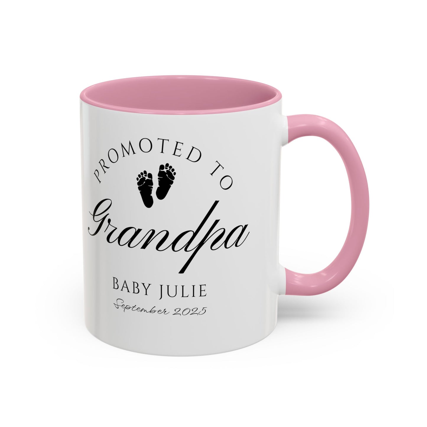 Promoted to Grandpa Mug, Personalized New Grandpa Gift 2025, Custom Baby Announcement Coffee Cup, Pregnancy Reveal for Grandfather, First Grandchild Gift
