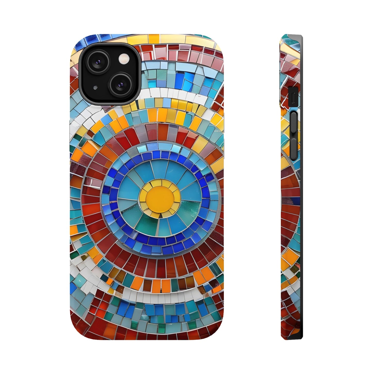 Vibrant Mosaic  iPhone Case - Colorful iPhone Cover, Unique Phone Accessory, MegSafe iPhone cover