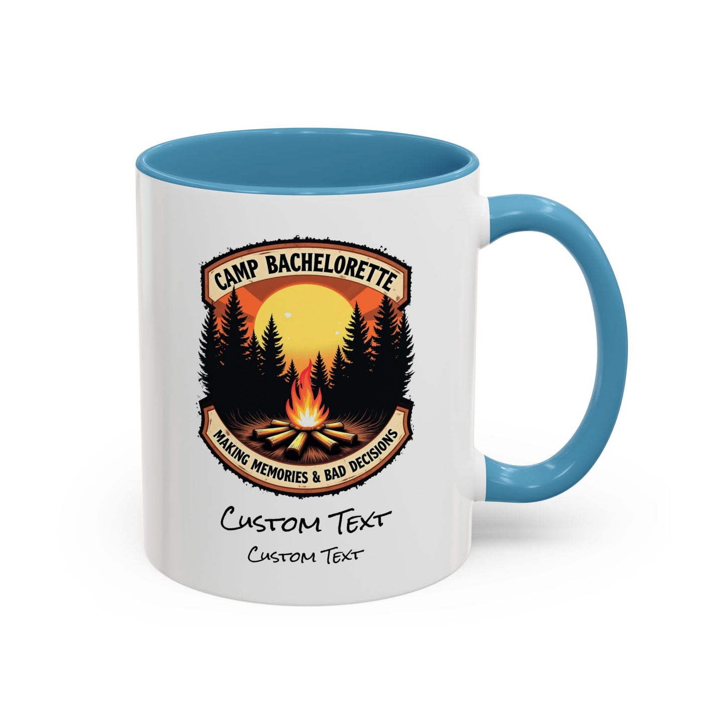 Personalized Camp Bachelorette Coffee Mug, Camp Bride Mug, Camp Bach Mug, Bride Tribe, Hen Party Favors, Custom Text