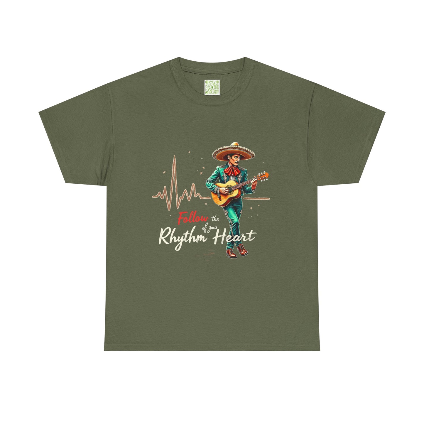 Viva la Vida Follow the Rhythm Heart Tee, Mexican Pride, Musical Vibe Tee, Mexican Pride Shirt, Concert Attire, Casual T-Shirt