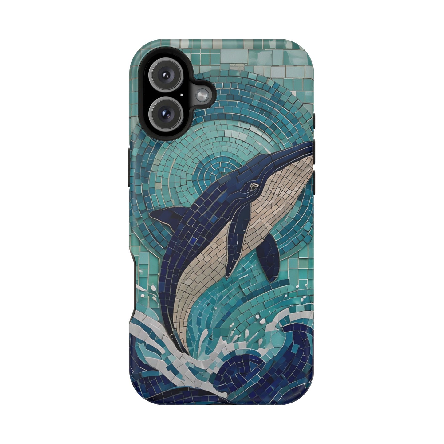 Whale Watching Mosaic iPhone Case, Whale Art, Unique Phone Case, Humpback Whale, Whale Gift, Marine Biology, Whale Watcher