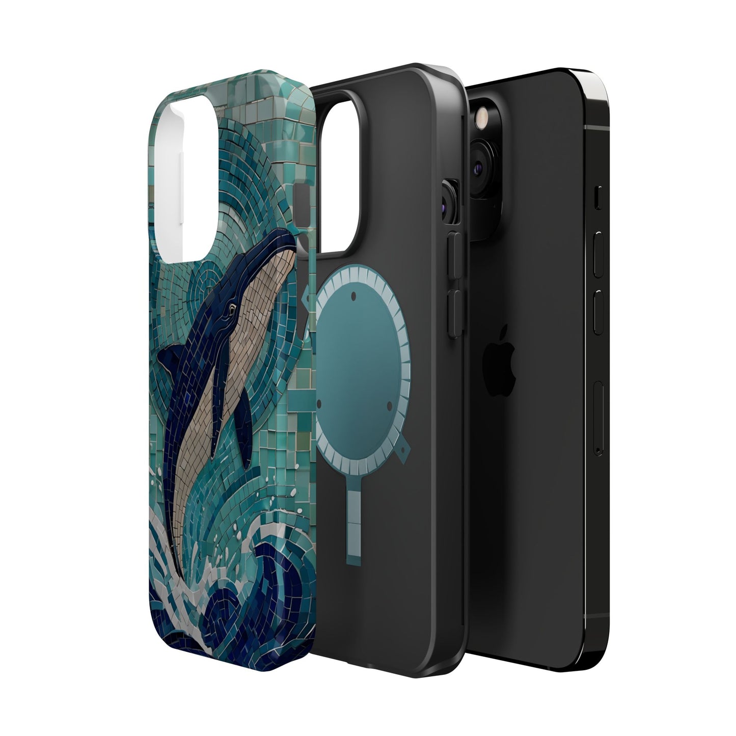 Whale Watching Mosaic iPhone Case, Whale Art, Unique Phone Case, Humpback Whale, Whale Gift, Marine Biology, Whale Watcher