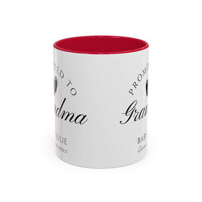 Promoted to Grandma Mug, Pregnancy Announcement Coffee Cup, Baby Reveal Gift, New Grandparent Mug, Grandma to Be Gift, Custom Baby Announcement