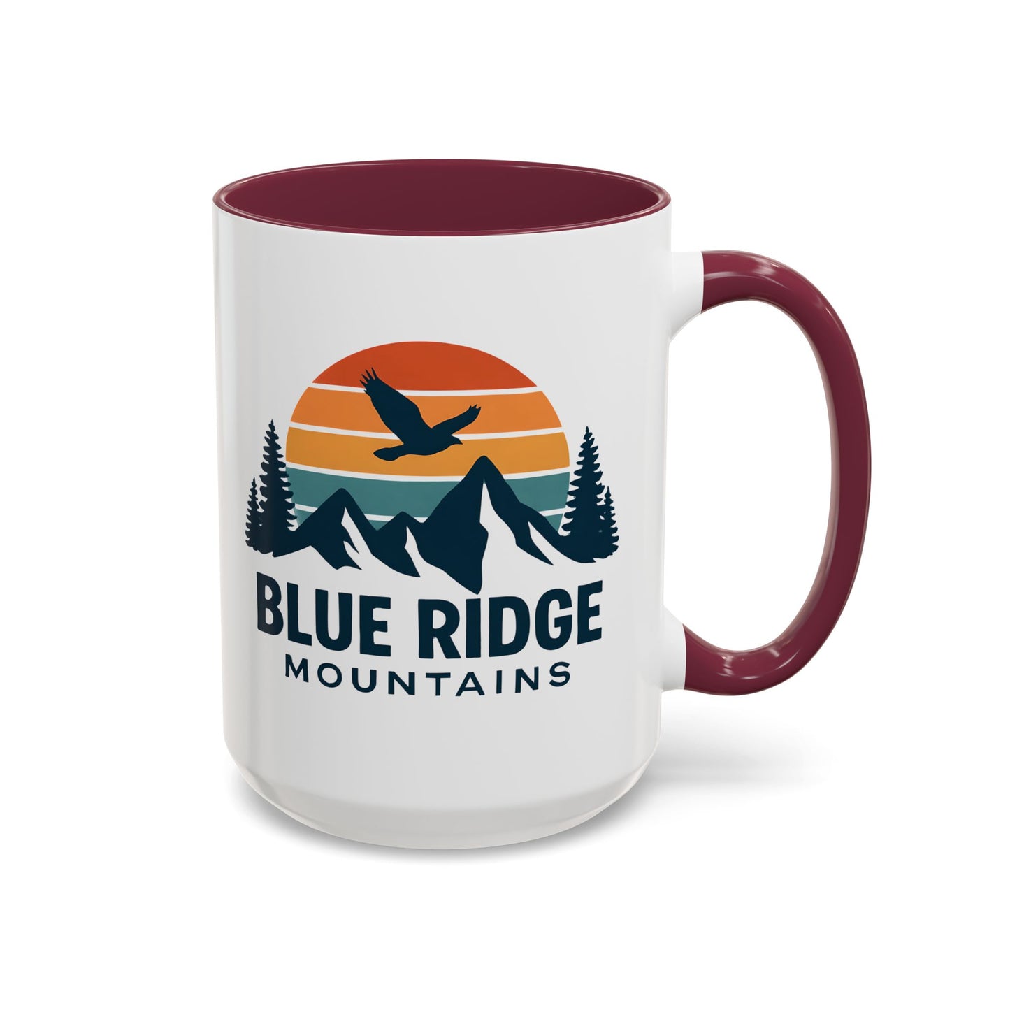 Blue Ridge Mountains, One Happy Camper, Accent Coffee Mug, Blueridge Mug, Blue Ridge Parkway, Camping Coffee Mug, Camping Gift