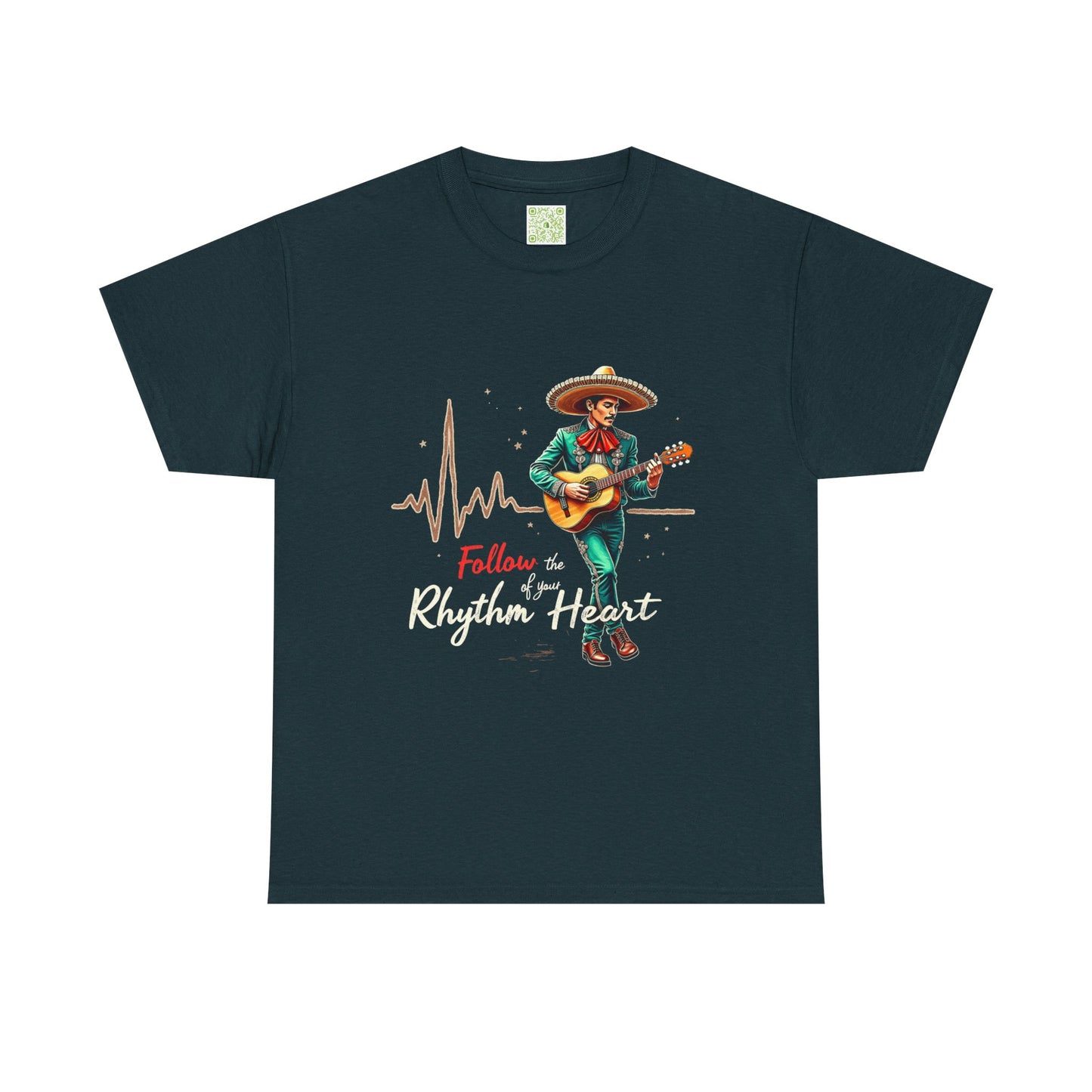 Viva la Vida Follow the Rhythm Heart Tee, Mexican Pride, Musical Vibe Tee, Mexican Pride Shirt, Concert Attire, Casual T-Shirt