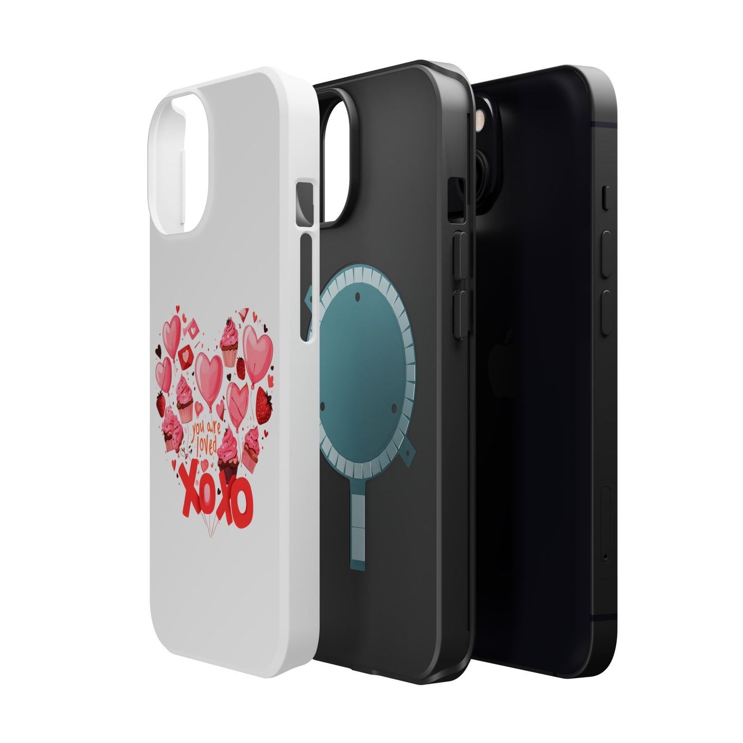 Valentine's Day Magnetic Tough Cases, Cute Phone Cover, Gift for Her, Love Heart Design, Personalizable Tech Accessory