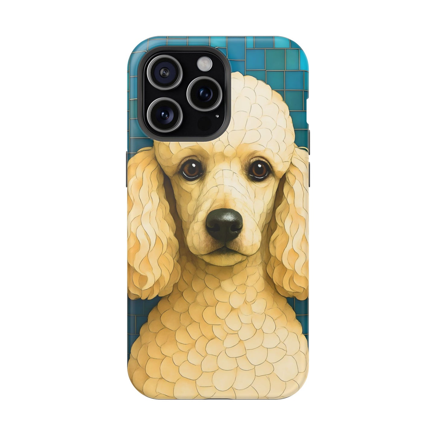 Poodle Mosaic Phone Case, White Poodle Case, Black Poodle Phone Cover, Dog iPhone Case, Dog Lover Gift