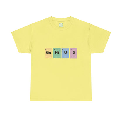 Genius Periodic Table Tee, Chemistry T-shirt, Periodic Table Shirt, Science Lover, Nerdy T-shirt, Funny Science Shirt