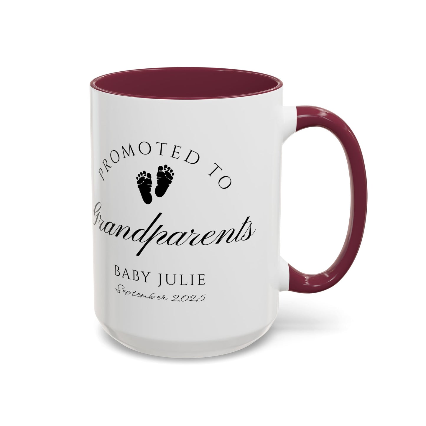 Promoted to Grandparents Mug, Pregnancy Announcement Coffee Cup, Baby Reveal Gift, New Grandparent Mug, Personalized Baby Announcement