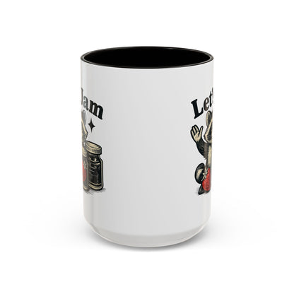 Racoon Mug, Racoon Gifts, Let's Jam Coffee Mug, Strawberry Mug, Cute Summer Mug, Raccoon Strawberry Mug, Funny Raccoon Mug, Trending Now