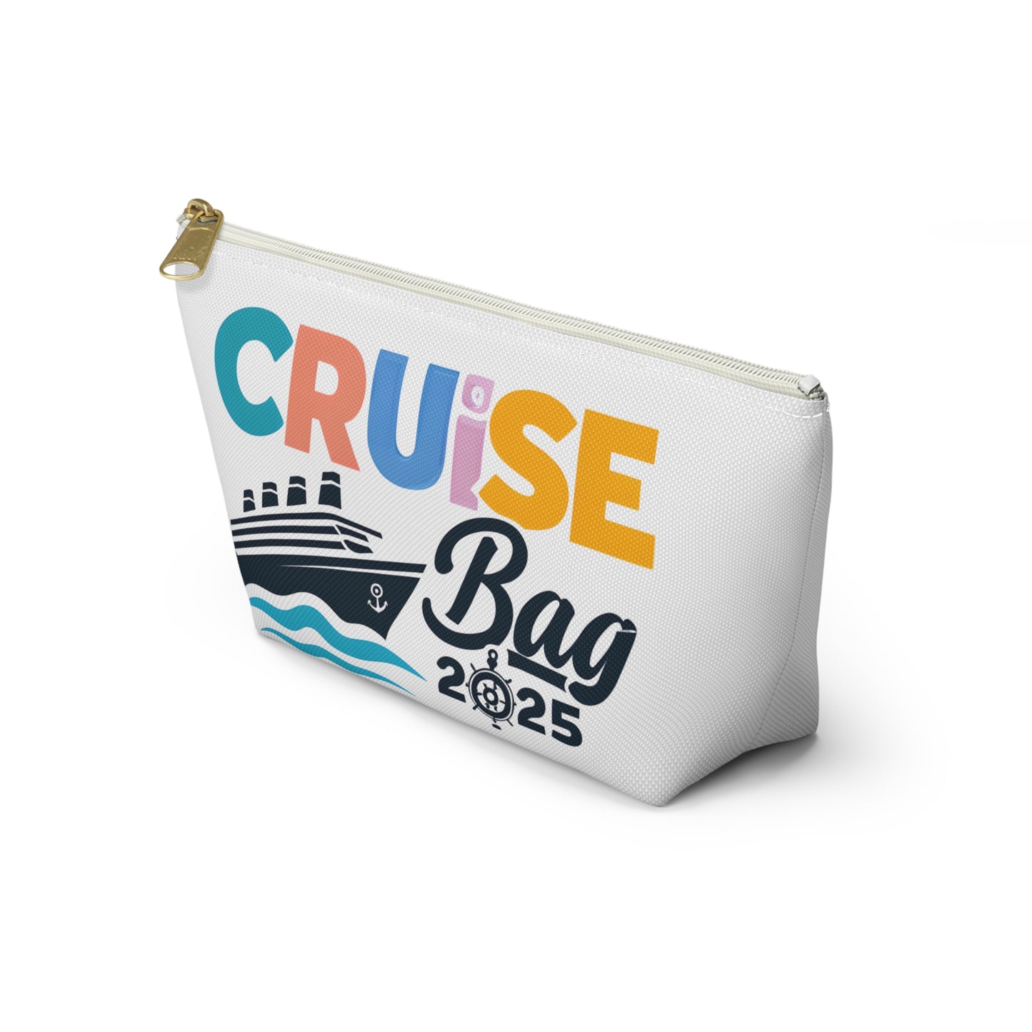 Cruise Accessory Pouch, Canvas Pouch, Nautical Theme, Travel Bag, Vacation Essentials, Beach Trip Bag, Gift for Travelers