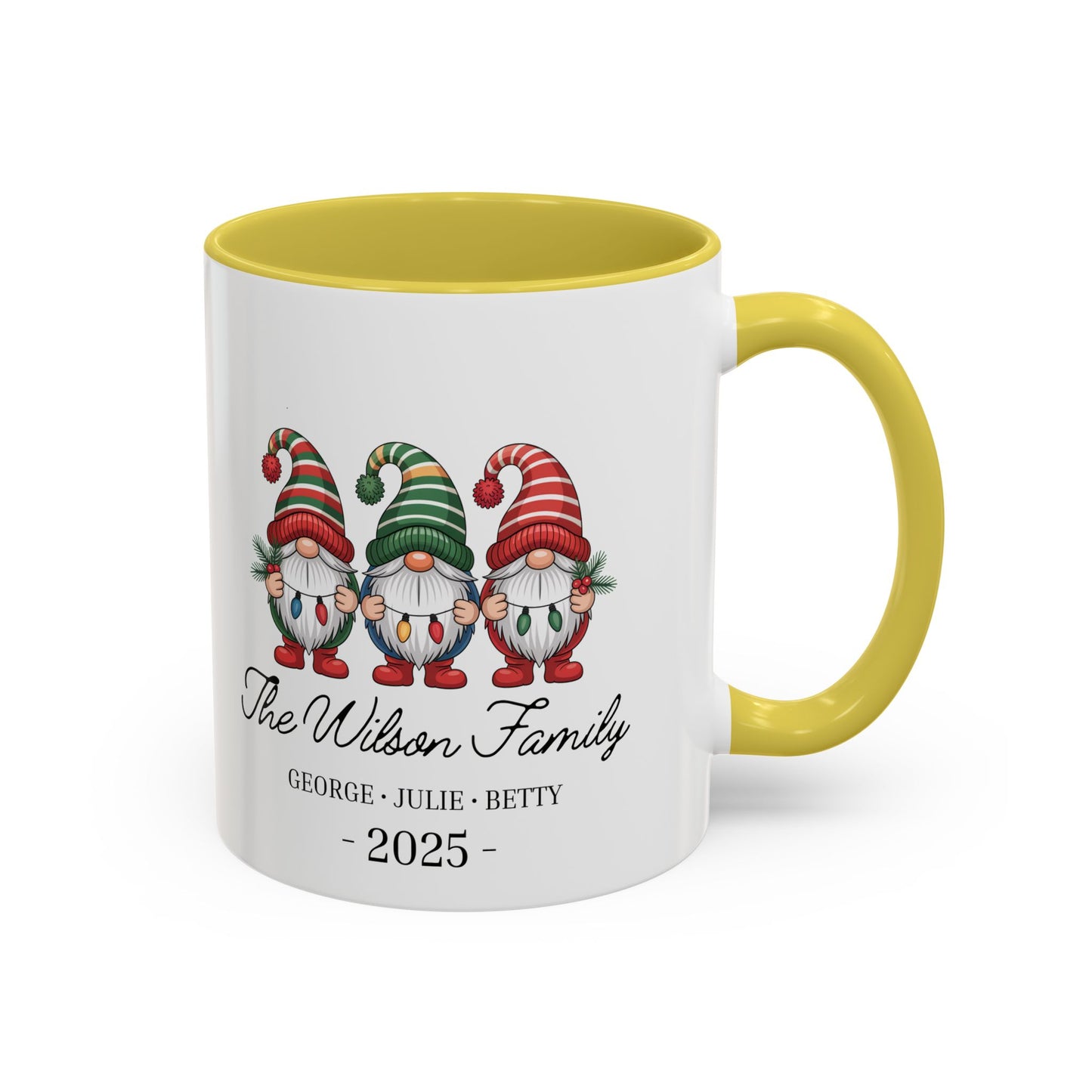 gnome mug, Personalized Family Gnome Christmas Mug, Custom Family Name 2025 Coffee Cup, Cute Holiday Gift for Family, Christmas Gnome Mug Keepsake