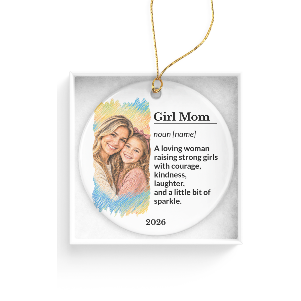 Personalized Boy Dad Ornament, Custom Ornament, Family Ornament, Ceramic Ornament, Stocking Stuffer, Name Ornament, Unique Ornament