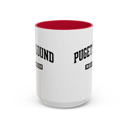 Seattle, Tacoma, Puget Sound Washington Accent Coffee Mug, Tacoma, Puget Sound Gift, Puget Sound WA, Washington Souvenir, Puget Sound Mug