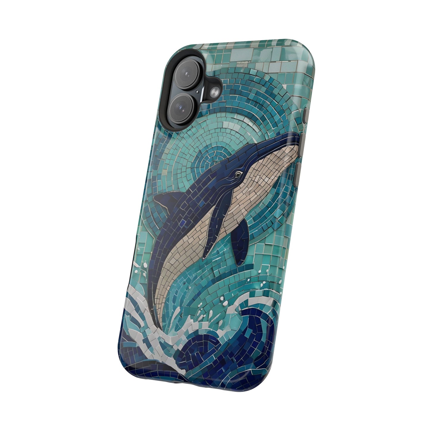 Whale Watching Mosaic iPhone Case, Whale Art, Unique Phone Case, Humpback Whale, Whale Gift, Marine Biology, Whale Watcher