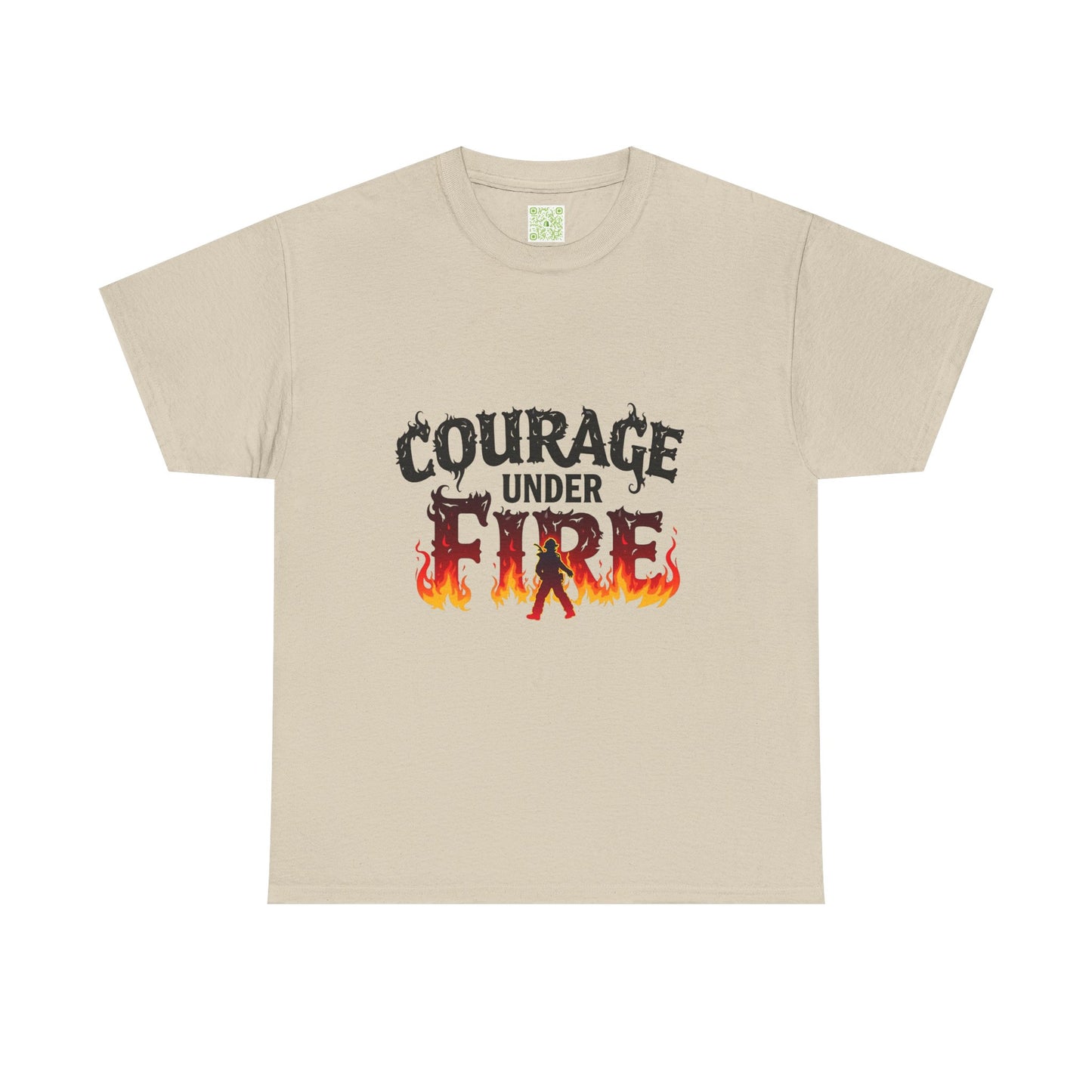 Firefighting Courage Under Fire Tee, Firefighter Graphic Tee, Fire Fighter Gift, Thin Red Line, Fire Fighters Gift, Firefighting Apparel
