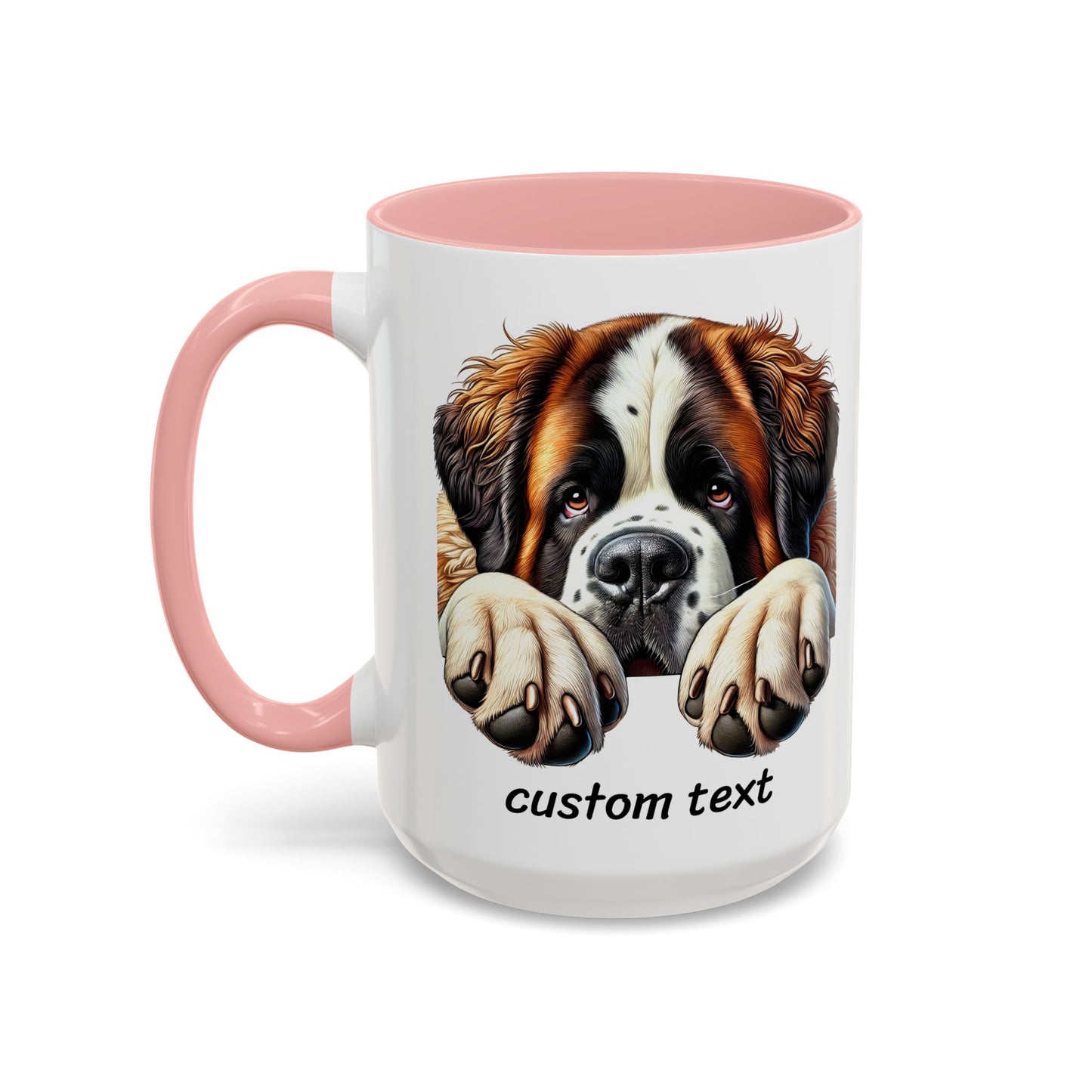 Funny Dog Lover Saint Bernard Accent Mug - "Dog is Friendly, I am Not"