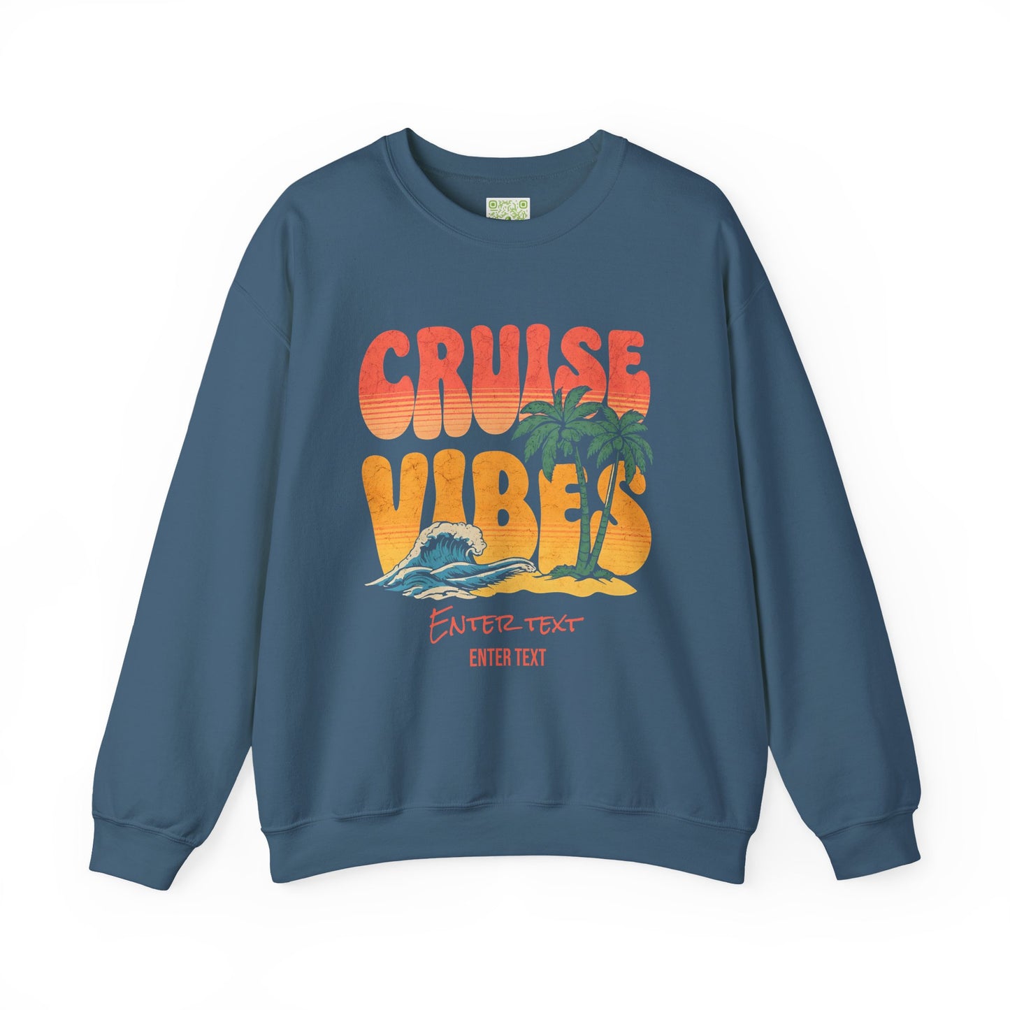 Retro Cruise Vibes Crewneck Sweatshirt, Summer Relaxation Style, Alaska Cruise, Caribbean Cruise, Girls Cruise