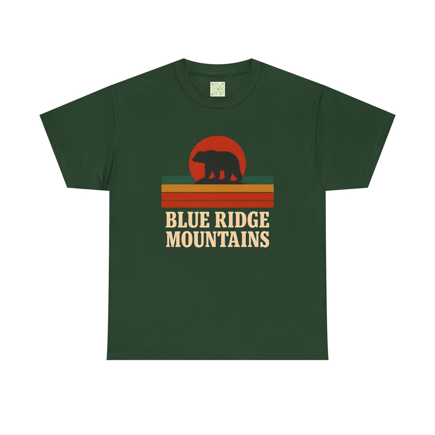 Vintage Style Unisex Blue Ridge Mountains Tee, Bear Graphic Tee, Blue Ridge Parkway, Nature Inspired Shirt