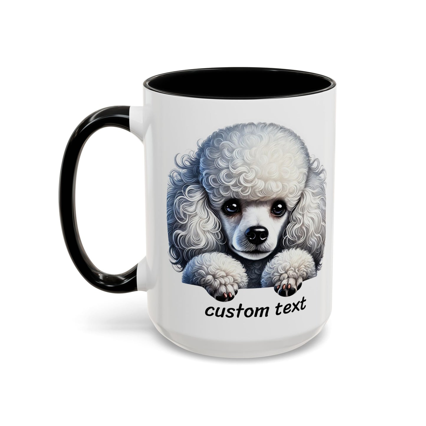 Funny Dog Lover Poodle Accent Mug - "Dog is Friendly, I am Not"