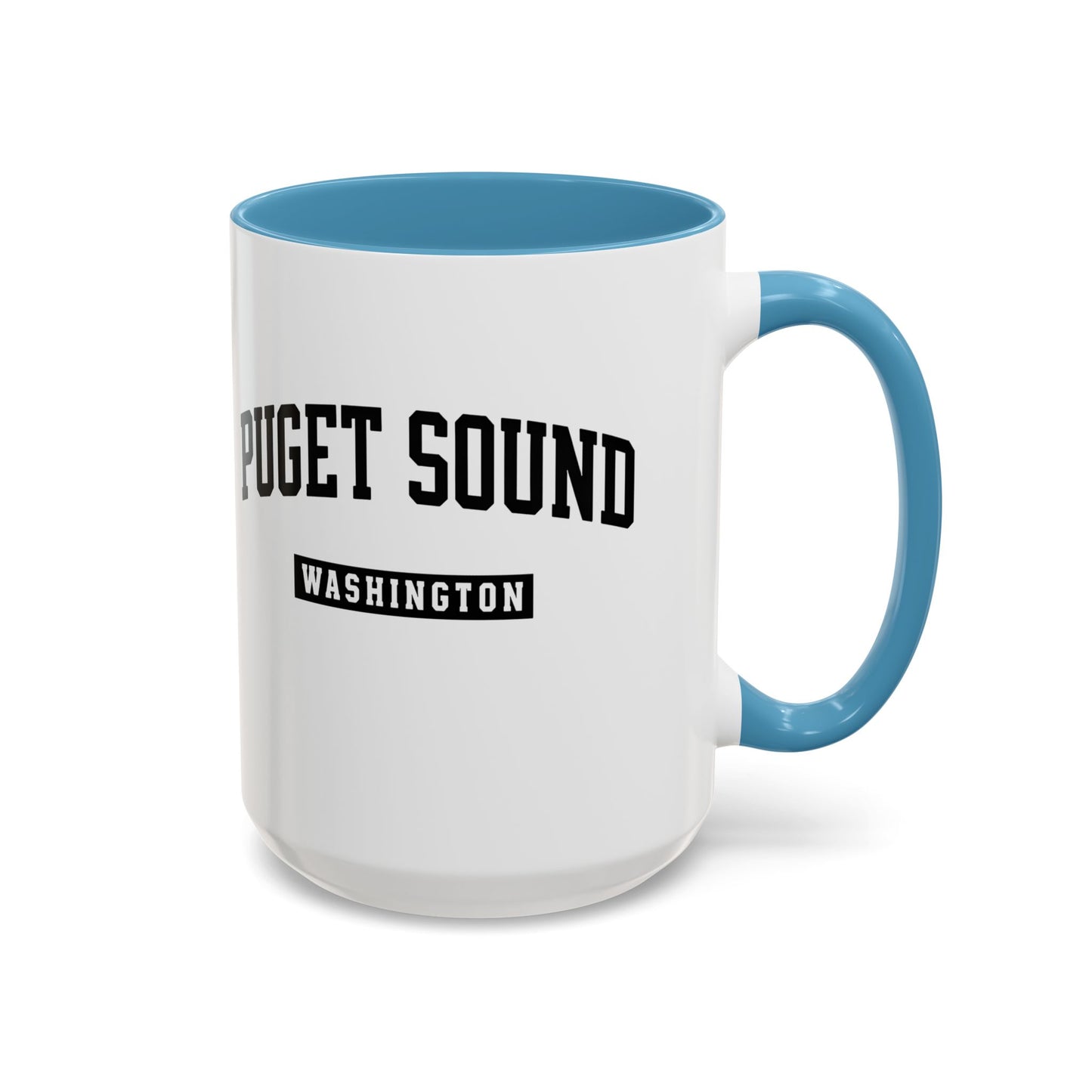 Puget Sound Washington Accent Coffee Mug, Tacoma, Puget Sound Gift, Puget Sound WA, Washington Souvenir, Puget Sound Mug