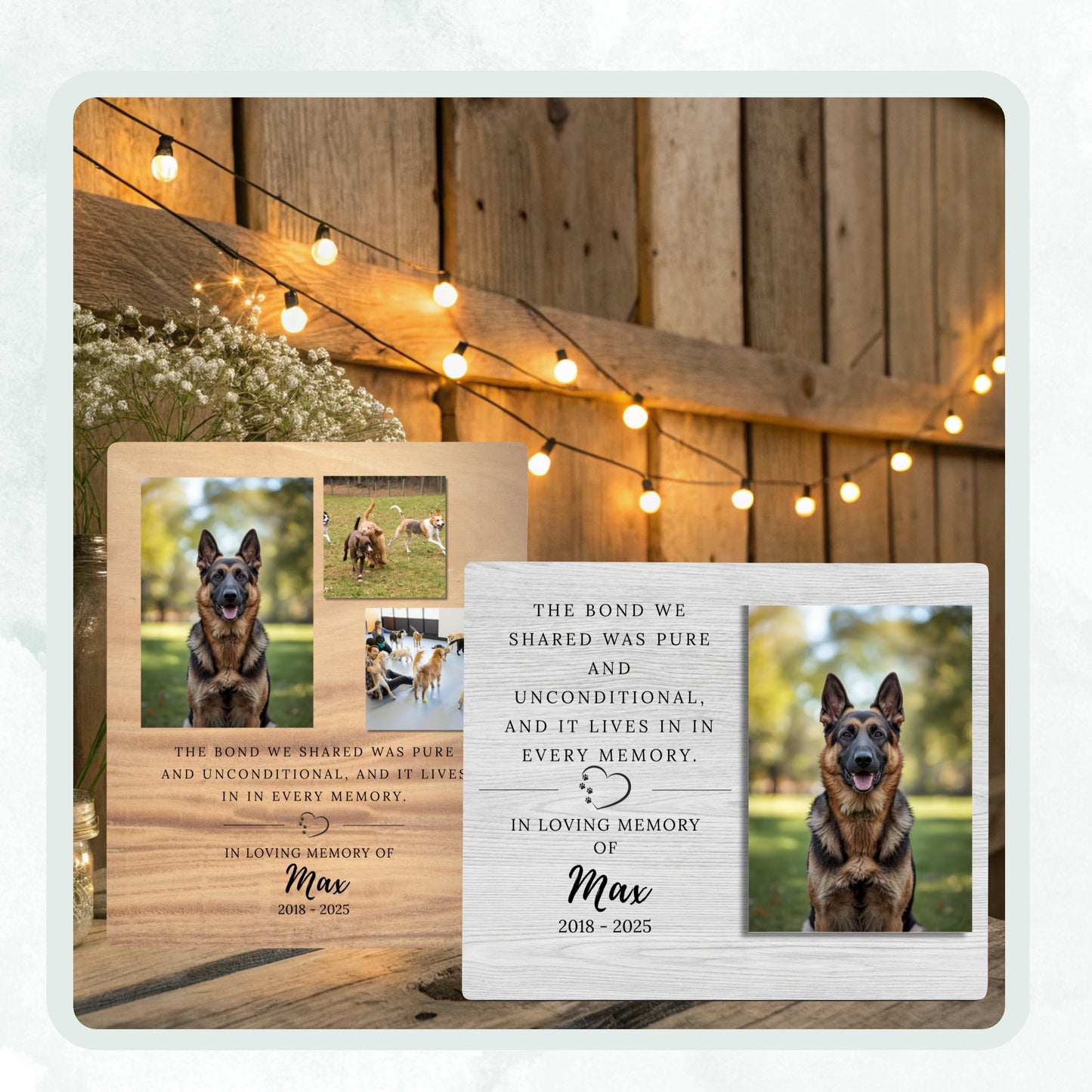 Pet Memorial Gift - Pet Remembrance Gift Memorial - Remembrance Plaque - Vertical