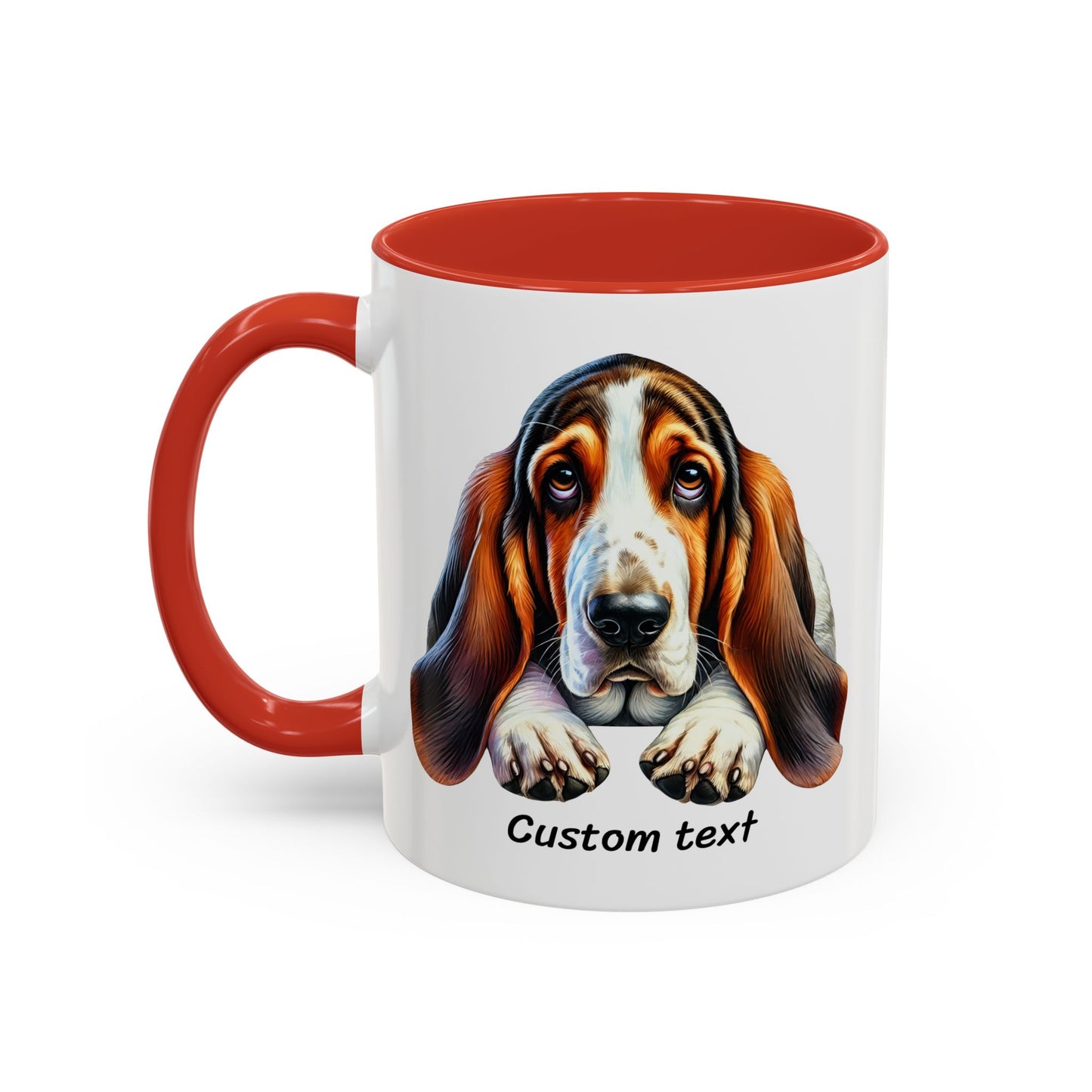 Funny Basset Hound Dog Lover Mug, Dog is Friendly, I am Not' Coffee Cup, Dog Mom Gift for Pet Lovers with Attitude and Humor