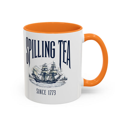 Spilling Tea Since 1773 Coffee Mug, Patriotic Coffee Mug, Funny Patriot Gift, American Freedom, Memorial Day