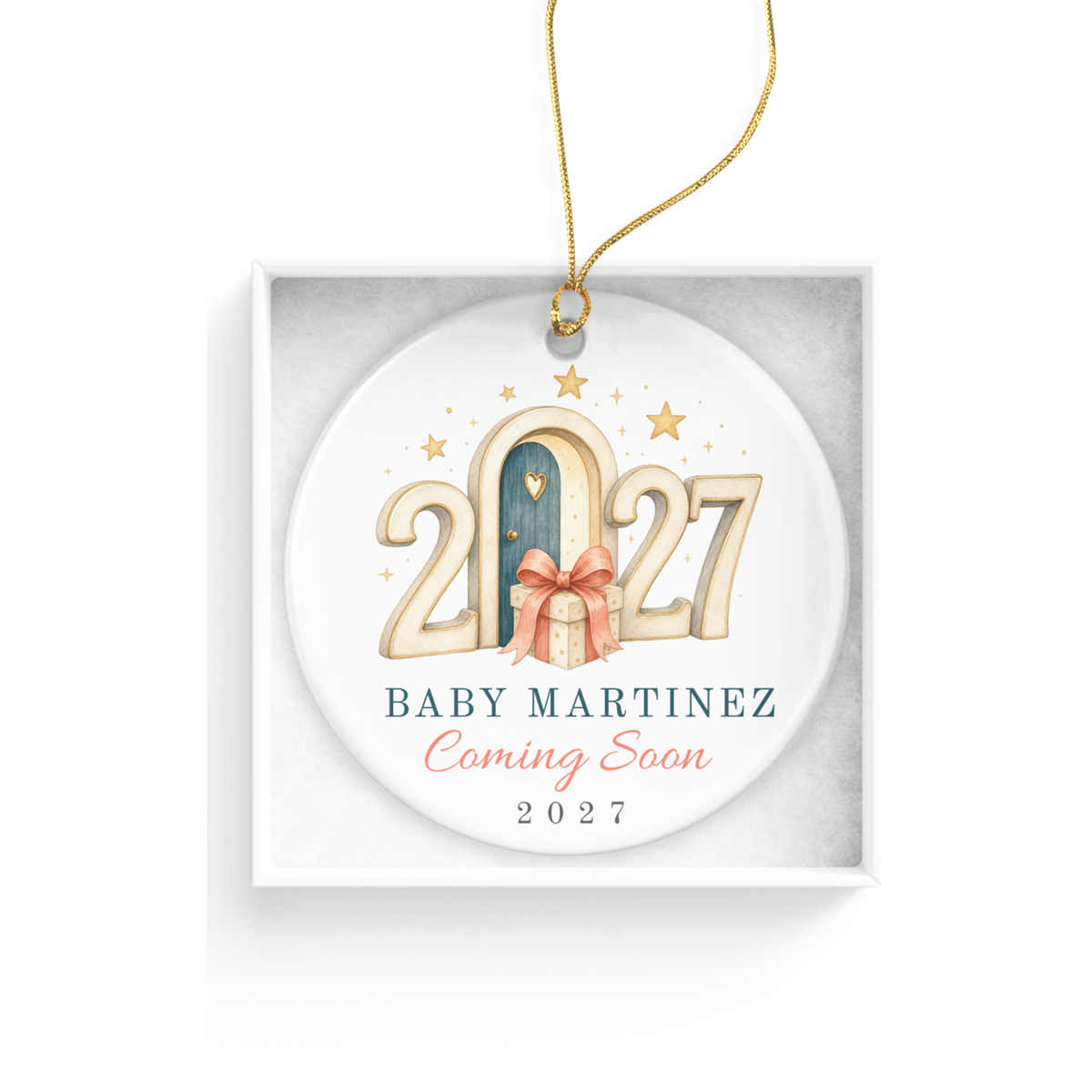 DESIGN C - Expecting & Pregnancy Announcement ornament