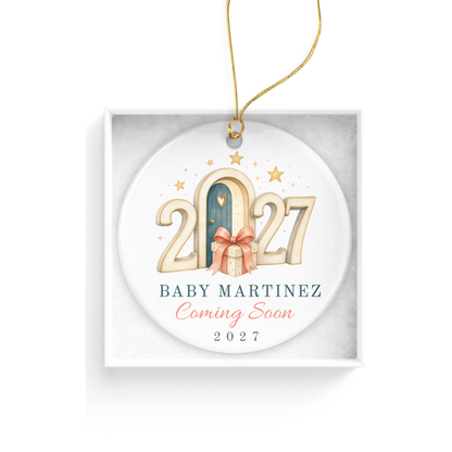 DESIGN C - Expecting & Pregnancy Announcement ornament